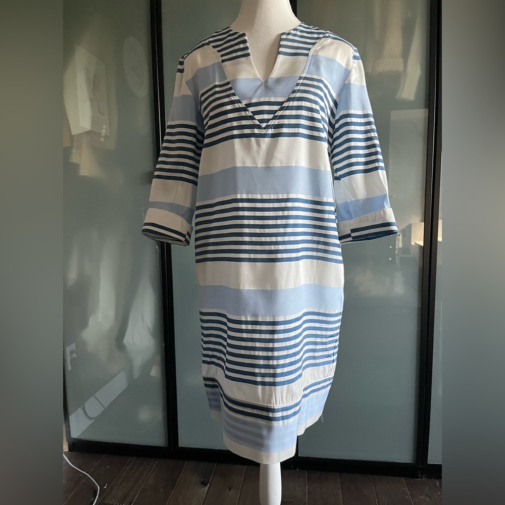 Striped Blue and White Women's Dress